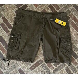 DONGD‎ Brown Cargo Shorts Cotton Loose Fit Lightweight Pockets Men's Size 48 NWT